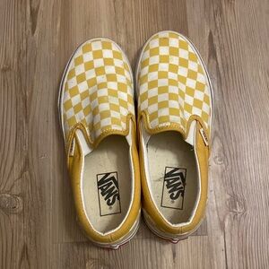 Yellow checkered vans
